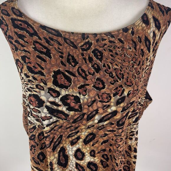 Vintage Y2K White Stag Women XL 16/18 Velvet Burnout Tank Top Whimsigoth 90s - Picture 3 of 8